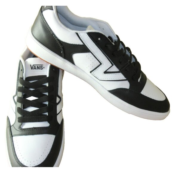 Vans Men's Lowland Cc ComfyCush Two Tone Shoes Black True White Sizes NIB - Picture 4 of 7